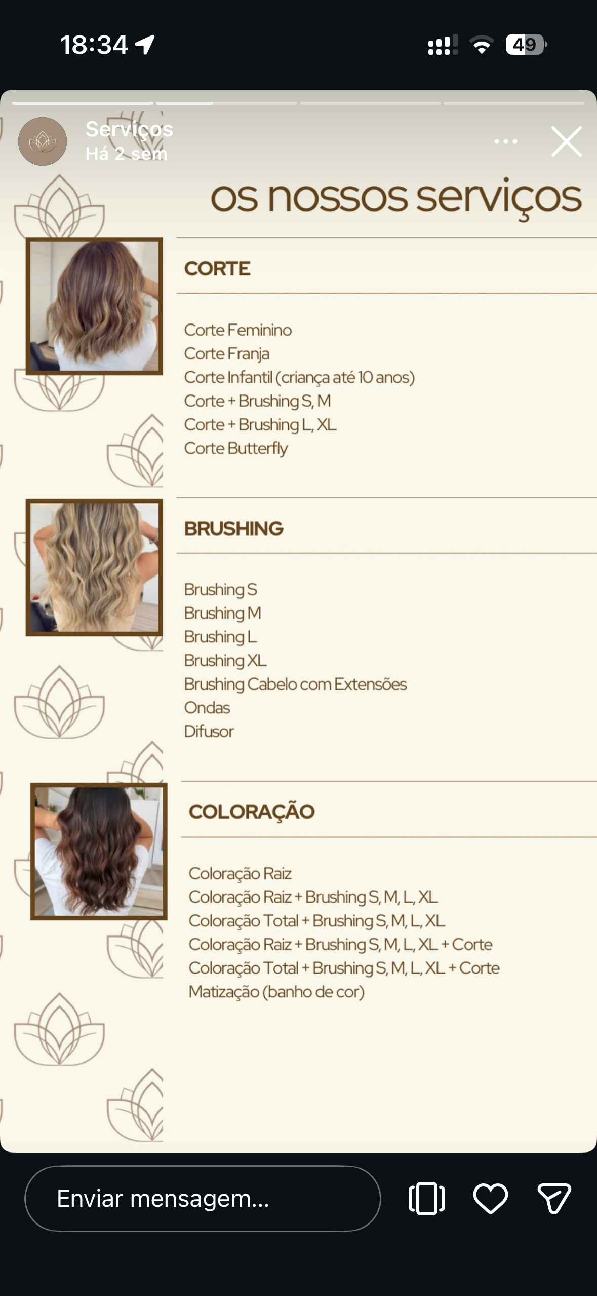 Corte, Brushing e Coloração